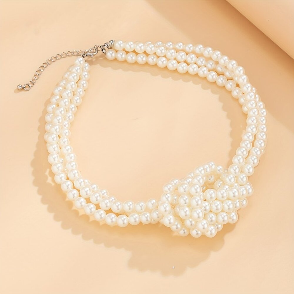 Elegant Black and White Necklace with Beaded Strands - Picture 9 of 12